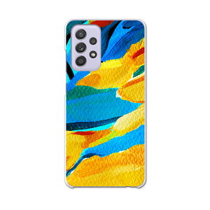 sc53b Galaxy A52 5G SC-53B ギャラクシー サムスン スマホ カバー ケース スマホケース スマホカバー PC ハードケース 012168 黄色 青 絵画