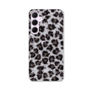 Galaxy A55 5G 用 ハードケース SC-53E / SCG27 共通対応 ケース カバー ハードケース 000137 ヒョウ柄 ひょうがら グレー