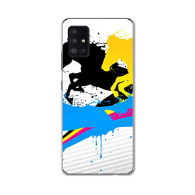Galaxy A51 5G 専用ハードケース igcase SCG07 au スマホカバー カバー ケース pc ハードケース 007573 ユニーク カラフル　馬　インク　ペンキ