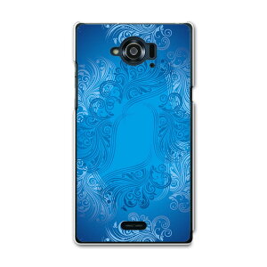 SH-01G AQUOS ZETA アクオスゼータ sh01g docomo ドコモ スマホ カバー ケース スマホケース スマホカバー TPU ソフトケース ダマスク ブルー クール 000795