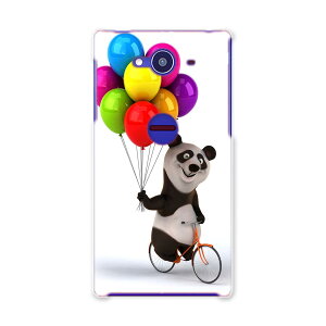 502SH AQUOS Xx2 アクオスフォン softbank ソフトバンク スマホ カバー スマホケース ハード pc ケース ハードケース パンダ 風船 カラフル キャラクター アニマル 008702