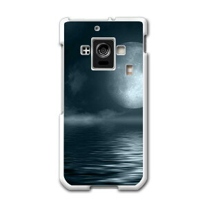 SH-02E AQUOS PHONE ZETA アクオスフォン sh02e docomo ドコモ スマホ カバー スマホケース ハード pc ケース ハードケース 海 夜 月 写真・風景 006034