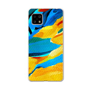 AQUOS Sense4 専用ケース ハードケース SH-41A docomo ドコモ igcase スマホカバー カバー ケース 012168 黄色 青 絵画