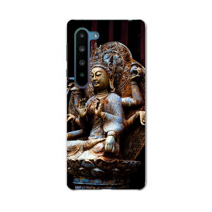 AQUOS R5G SHG01 アクオス アールファイブジー shg01 エーユー au スマホ カバー ケース スマホケース スマホカバー PC ハードケース 005093 仏像 写真 黒