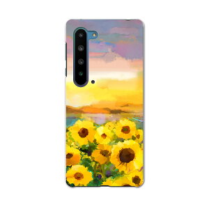 AQUOS R5G SH-51A アクオス アールファイブジー sh51a ドコモ docomo スマホ カバー ケース スマホケース スマホカバー PC ハードケース 012156 ひまわり 絵画 景色