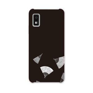 AQUOS wish2 / wish 用ハード ケース SH-51C / SHG06 / A104SH / SH-M20 各キャリア 共通対応 ケース カバー sh51c ハードケース 010346 和風 和柄 扇子 黒