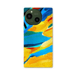 AQUOS R9 用 ハードケース SH-51E / A401SH 共通対応 ハード ケース sh51e 対応 ケース カバー 012168 黄色 青 絵画