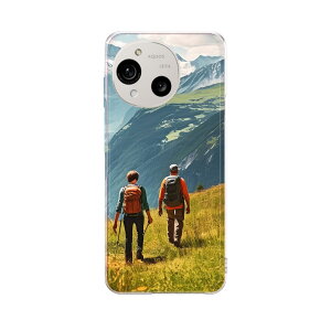 AQUOS R10 用 スマホケース SH-51F / A501SH / SH-M31 共通対応 sh51f ケース カバー ハードケース 033736 登山 草原