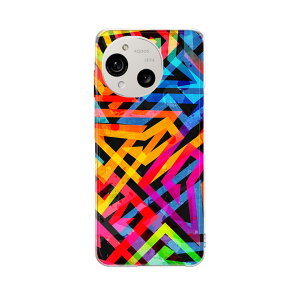 AQUOS R10 用 スマホケース SH-51F / A501SH / SH-M31 共通対応 sh51f ケース カバー ハードケース 010434 模様 カラフル 派手