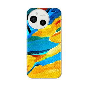 AQUOS sense9 用 スマホケース SH-53E / SHG14 / SH-M29 共通対応 sh53e ケース カバー ハードケース 012168 黄色 青 絵画