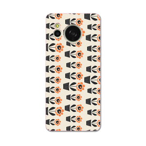 AQUOS sense8 用 ハード ケース SH-54D / SHG11 各キャリア 共通対応 ケース カバー sh54d ハードケース 015982 花 flower オレンジ