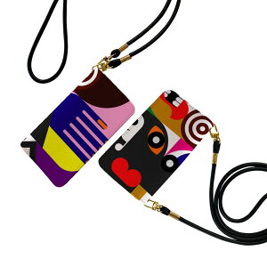 SH-01L AQUOS sense2 アクオス センスツー ストラップ付き sh01l ケース ショルダー スマホ 落下防止 手帳型 マグネット式 ピタッと閉まる スマホカバー 肩掛け 斜めかけ 000936 イラスト 派手