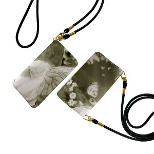 Xperia 10 VI 用 SO-52E / SOG14 / A402SO / 共通対応 手帳型 so52e ケース カバー ストラップ付き ショルダー スマホ 落下防止 手帳型 マグネット式 ピタッと閉まる スマホカバー 肩掛け 斜めかけ 001041 蝶