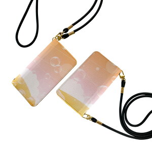 らくらくスマートフォン a A401FC 用 手帳型ケース ストラップ付き ショルダー a401fc スマホ 落下防止 手帳型 マグネット式 ピタッと閉まる スマホカバー 肩掛け 斜めかけ 002502 景色 風景 イ