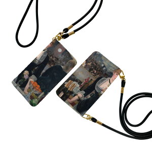 iPhone15pro 6.1インチ 専用 各キャリア iPhone15 Pro プロ 共通対応 ケース ショルダー スマホ 落下防止 手帳型 マグネット式 ピタッと閉まる スマホカバー 肩掛け 斜めかけ 003203 人物 絵画 イラ