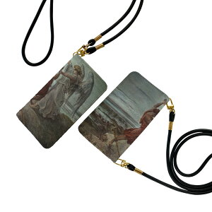 SC-02L Galaxy Feel2 ギャラクシー フィールツー ストラップ付き sc02l ケース ショルダー スマホ 落下防止 手帳型 マグネット式 ピタッと閉まる スマホカバー 肩掛け 斜めかけ 003216 人物 絵画 イ