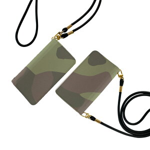 Xperia 1 VII SO-51F 用 エクスペリア 手帳型ケース ストラップ付き ショルダー スマホ 落下防止 手帳型 マグネット式 ピタッと閉まる スマホカバー 肩掛け 斜めかけ 003936 迷彩 カモフラ 模様