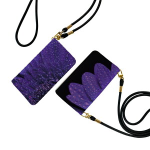 Galaxy S25 用 SC-51F / SCG31 (SM-S931) 共通対応 ケース ストラップ付き sc51f ショルダー スマホ 落下防止 手帳型 マグネット式 ピタッと閉まる スマホカバー 肩掛け 斜めかけ 022903 花びら 水滴 写