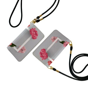 Xperia 1 VII SO-51F 用 エクスペリア 手帳型ケース ストラップ付き ショルダー スマホ 落下防止 手帳型 マグネット式 ピタッと閉まる スマホカバー 肩掛け 斜めかけ 023011 花 イラスト