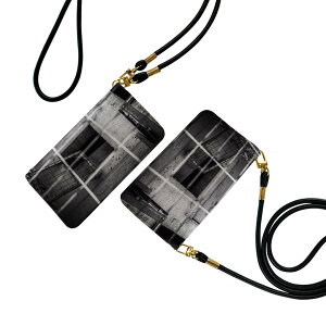 Xperia 10 II SO-41A / SOV43 共通対応 ストラップ付き so41a ケース ショルダー スマホ 落下防止 手帳型 マグネット式 ピタッと閉まる スマホカバー 肩掛け 斜めかけ 023162 廃墟 写真 モノクロ