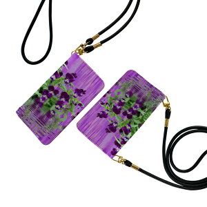 Galaxy S21 5G SC-51B ギャラクシー ストラップ付き sc51b ケース ショルダー スマホ 落下防止 手帳型 マグネット式 ピタッと閉まる スマホカバー 肩掛け 斜めかけ 023334 花 フラワー ペイント