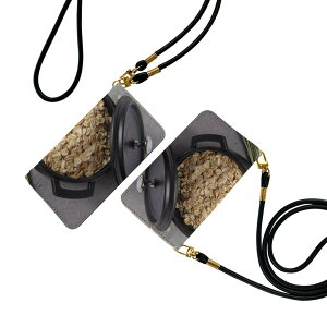 AQUOS sense8 SH-54D / SHG11 共通対応 アクオスセンス8 ストラップ付き sh54d ケース ショルダー スマホ 落下防止 手帳型 マグネット式 ピタッと閉まる スマホカバー 肩掛け 斜めかけ 023620 食べ物 写