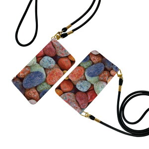 Galaxy S21 5G SC-51B ギャラクシー ストラップ付き sc51b ケース ショルダー スマホ 落下防止 手帳型 マグネット式 ピタッと閉まる スマホカバー 肩掛け 斜めかけ 023838 カラフル 石