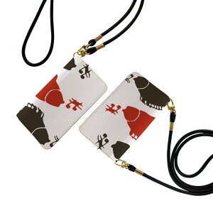 arrows N F-51C 用 手帳型 ケース カバー F-51C 対応 ケース ストラップ付き ケース ショルダー スマホ 落下防止 手帳型 マグネット式 ピタッと閉まる スマホカバー 肩掛け 斜めかけ 026197 魚 音符