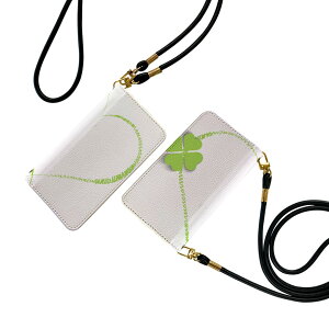 AQUOS sense8 SH-54D / SHG11 共通対応 アクオスセンス8 ストラップ付き sh54d ケース ショルダー スマホ 落下防止 手帳型 マグネット式 ピタッと閉まる スマホカバー 肩掛け 斜めかけ 005483 クローバー