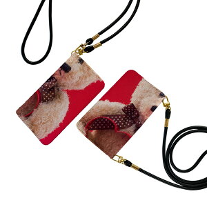 Xperia 5 II SO-52A エクスペリア so52a ストラップ付き ケース ショルダー スマホ 落下防止 手帳型 マグネット式 ピタッと閉まる スマホカバー 肩掛け 斜めかけ 006350 写真 ぬいぐるみ テディベ