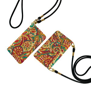 Xperia 1 VII SO-51F 用 エクスペリア 手帳型ケース ストラップ付き ショルダー スマホ 落下防止 手帳型 マグネット式 ピタッと閉まる スマホカバー 肩掛け 斜めかけ 008409 花  赤 レッド 模様