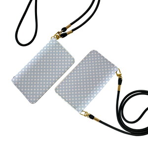 Xperia 1 VII SO-51F 用 エクスペリア 手帳型ケース ストラップ付き ショルダー スマホ 落下防止 手帳型 マグネット式 ピタッと閉まる スマホカバー 肩掛け 斜めかけ 009080 シンプル 水玉 ドット