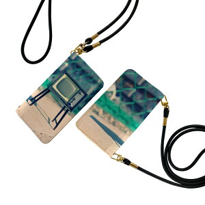 Xperia XZ SO-01J エクスペリア XZ so01j ストラップ付き ケース ショルダー スマホ 落下防止 手帳型 マグネット式 ピタッと閉まる スマホカバー 肩掛け 斜めかけ 010836 テレビ レトロ 写真