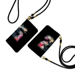 Arrows We F-51B FCG01 用 ケース カバー 手帳 f51d 共通対応 ストラップ付き ケース ショルダー スマホ 落下防止 手帳型 マグネット式 ピタッと閉まる スマホカバー 肩掛け 斜めかけ 010987 数字 花