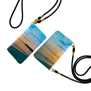 AQUOS sense SH-01K アクオスセンス ストラップ付き sh01k ケース ショルダー スマホ 落下防止 手帳型 マグネット式 ピタッと閉まる スマホカバー 肩掛け 斜めかけ 011256 海 ビーチ 夕日