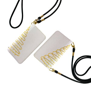 Xperia 10 II SOV43 エクスペリア テン マークツー Xperia10 ストラップ付き ケース ショルダー スマホ 落下防止 手帳型 マグネット式 ピタッと閉まる スマホカバー 肩掛け 斜めかけ 015608 ゴールド