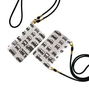 SH-04L AQUOS R3 アクオス r3 ストラップ付き sh04l ケース ショルダー スマホ 落下防止 手帳型 マグネット式 ピタッと閉まる スマホカバー 肩掛け 斜めかけ 016181 車 トラック 乗り物 バス