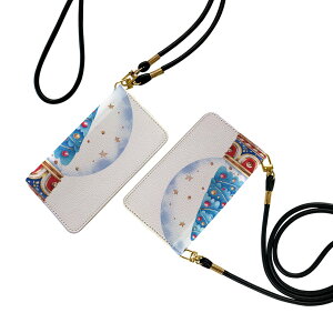 Xperia 10 II SOV43 エクスペリア テン マークツー Xperia10 ストラップ付き ケース ショルダー スマホ 落下防止 手帳型 マグネット式 ピタッと閉まる スマホカバー 肩掛け 斜めかけ 017662 クリスマス