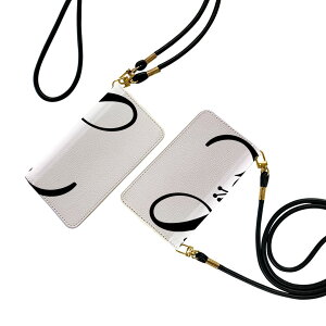 Xperia Ace III SO-53C SOG08 共通対応 ストラップ付き so53c ケース ショルダー スマホ 落下防止 手帳型 マグネット式 ピタッと閉まる スマホカバー 肩掛け 斜めかけ 019219 フォント 文字 c アルファベ