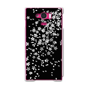 SHV31 AQUOS SERIE mini アクオスセリエミニ shv31 au エーユー スマホ カバー スマホケース スマホカバー PC ハードケース 桜 花 黒 チェック・ボーダー 004473