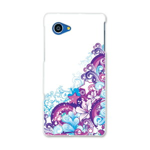 SHV38 AQUOS SERIE mini セリエ ミニ shv38 au エーユー スマホ カバー スマホケース スマホカバー PC ハードケース お花 花 紫 トロピカル クール 000104