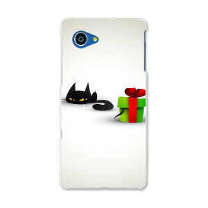 SHV38 AQUOS SERIE mini セリエ ミニ shv38 au エーユー スマホ カバー スマホケース スマホカバー PC ハードケース 黒猫 イラスト プレゼント アニマル 000164