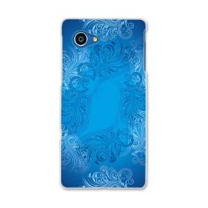 SHV38 AQUOS SERIE mini セリエ ミニ shv38 au エーユー スマホ カバー スマホケース スマホカバー PC ハードケース ダマスク ブルー クール 000795