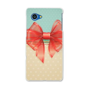 SHV38 AQUOS SERIE mini セリエ ミニ shv38 au エーユー スマホ カバー スマホケース スマホカバー PC ハードケース リボン ドット ラブリー 000901