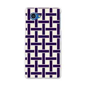 SHV38 AQUOS SERIE mini セリエ ミニ shv38 au エーユー スマホ カバー スマホケース スマホカバー PC ハードケース 和風 和柄 紺 チェック・ボーダー 003993