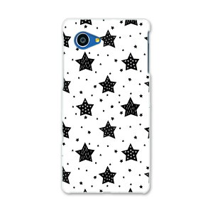 SHV38 AQUOS SERIE mini セリエ ミニ shv38 au エーユー スマホ カバー スマホケース スマホカバー PC ハードケース 星 白 黒 010247