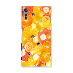 SOV35 Xperia XZs エクスペリア XZs au エーユー スマホ カバー ケース スマホケース スマホカバー TPU ソフトケース 果実 オレンジ ユニーク 001602
