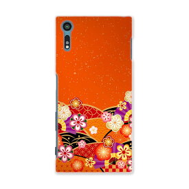 SOV34 Xperia XZ エクスペリア XZ au エーユー スマホ カバー スマホケース ハード pc ケース ハードケース 和風 和柄 花 クール 005457