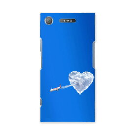 701SO XPERIA　XZ1 エクスペリア　XZ1 701so softbank スマホ カバー ケース スマホケース スマホカバー PC ハードケース 000904 ハート　空　飛行機