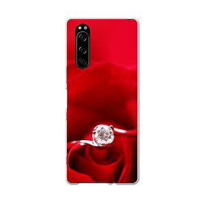 902SO Xperia 5 エクスペリア ファイブ 902so softbank ソフトバンク スマホ カバー 全機種対応 あり ケース スマホケース スマホカバー TPU ソフトケース 005136 赤 指輪 薔薇